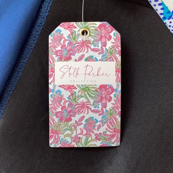 NWT Stella Parker Blue Patterned Vibrant Blues Women’s  One Piece Swimsuit XL - Picture 4 of 7